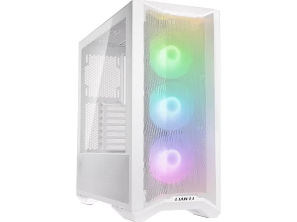 Lian Li Lancool II Mesh RGB , Midi Tower, PC, Vit, ATX, EATX, ITX, SGCC, Härdat glas, Fall fläktar