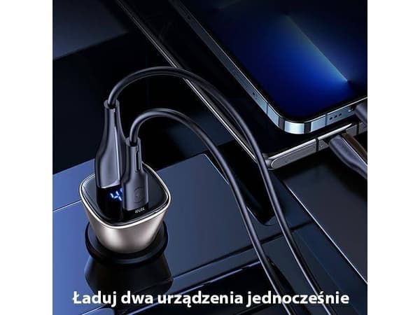 Lader Usams Ład. samme C29 45W 2xUSB-A Fast Charge lys gull/lys gull CC154CC01(US-CC154)