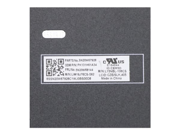 Lenovo 5N20W68144, Näppäimistö, Tšekki, Slovakia, Lenovo, ThinkPad L15 Gen 2 (20X3, 20X4)