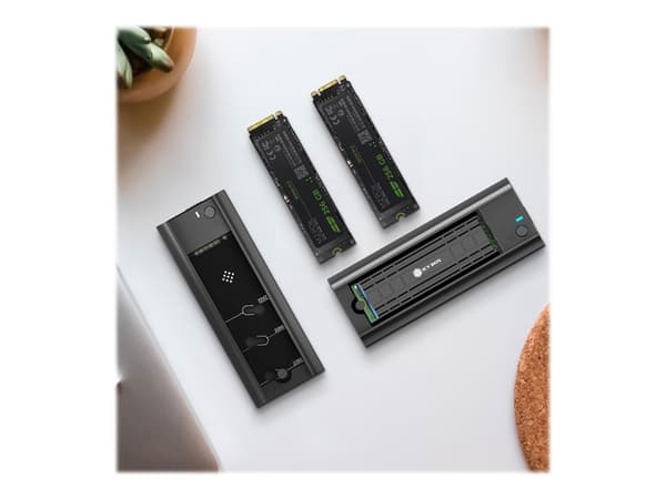 ICY BOX IB-180MC-C31 - Lagringspakning - M.2 - SATA 6Gb/s / PCIe 3.0 x2 (NVMe) - USB 3.2 (Gen 2), USB-C 3.2 (Gen 2) - sortering