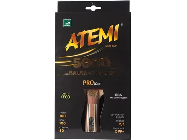 Atemi 5000 Balsa Carbon Anatomical Rakietka Do Tenisa Stołowego (17148)