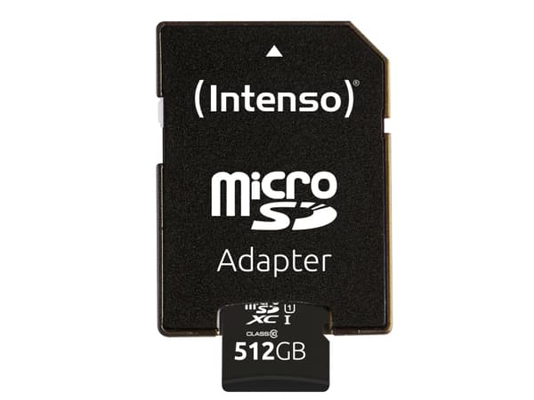 Intenso - Flash-minneskort (microSDXC till SD-adapter inkluderad) - 512 GB