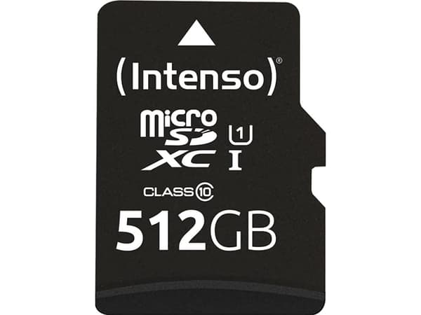 Intenso - Flash-minneskort (microSDXC till SD-adapter inkluderad) - 512 GB