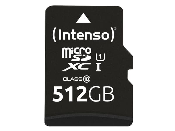 Intenso - Flashminnekort (microSDXC til SD-adapter inkludert) - 512 GB