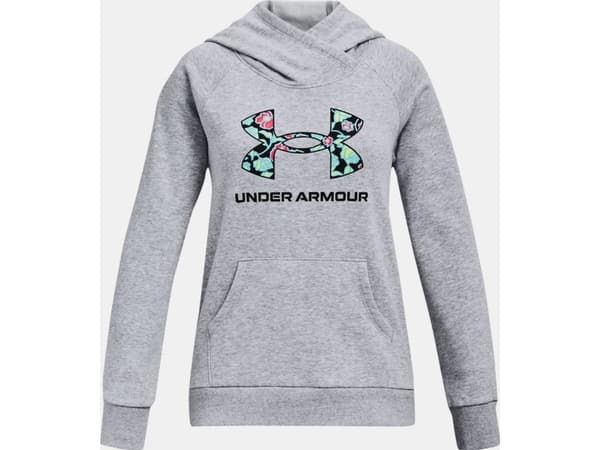 Under Armour Bluza UA Girl's Rival Logo Hoodie 1366399 035 1366399 035 szary XL
