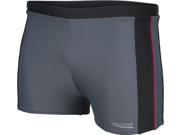 AQUA-SPEED JASON SVØMSHORTS grå/svart/rød 136 str. L /3213