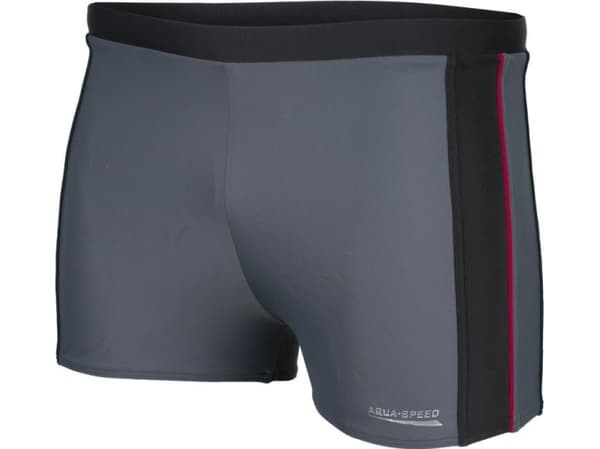 AQUA-SPEED JASON SVØMSHORTS grå/svart/rød 136 str. L /3213