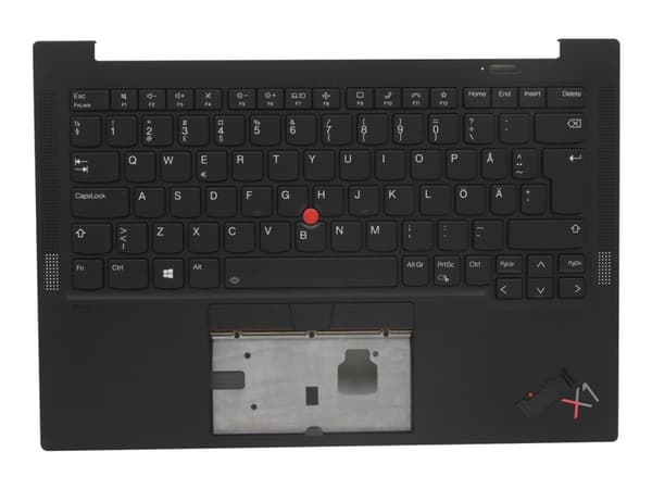 Sunrex - Ersättningstangentbord för bärbar dator - med Trackpoint - bakgrundsbelyst - Svenska/finska - med övre skydd - för ThinkPad X1 Carbon Gen 9