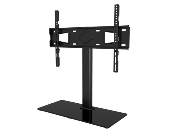 TECHly - Stativ - for LCD-skjerm - herdet glass - svart - skjermstørrelse: 32"-65" - skrivebordsstativ