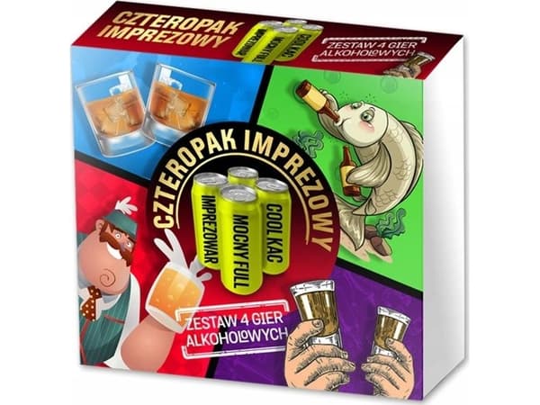 Grammi Brettspill Party fire-pack - 4 drikkespill