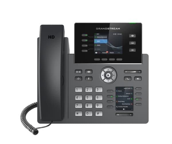 Grandstream Networks GRP2614, IP Phone, Musta, Johdollinen puhelin, Kanavansisäinen, Out-of band, SIP-tiedot, 4 linjat, 2000 entries