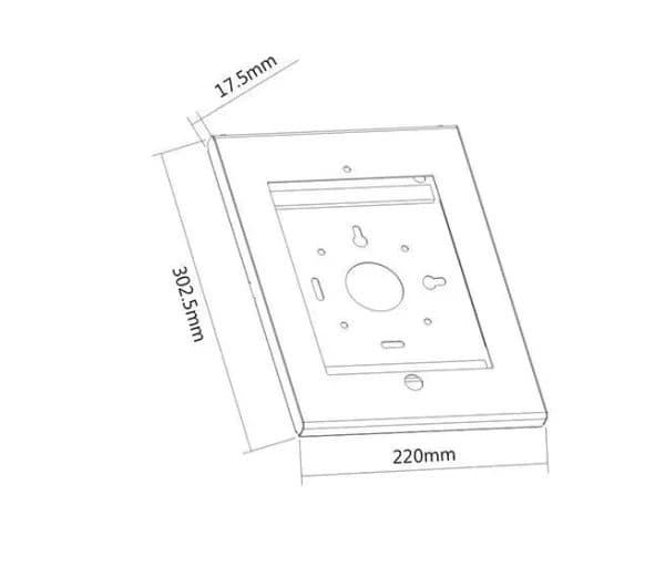 iPad housing i stål - iPad 2, 3, 4 og Air, Air 2, 2017 - Hvid