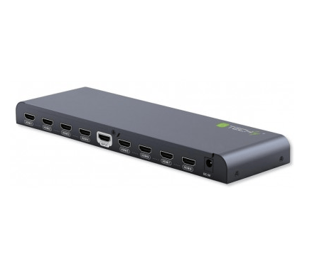 Techly IDATA HDMI2-4K8, HDMI, 8x HDMI, 3840 x 2160 piksler, Sort, Aluminium, 4K Ultra HD