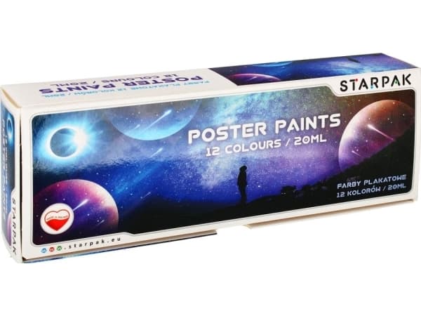 Starpak julistevärit Space 12 väriä 20 ml