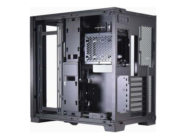 Lian Li O11 Dynamic Evo - Mid tower - utvidet ATX (E-ATX) - sidepanel med vindu (herdet glass) - ingen strømforsyning - moderne svart - USB/lyd