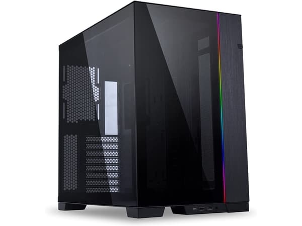 Lian Li O11 Dynamic Evo - Mid tower - utvidet ATX (E-ATX) - sidepanel med vindu (herdet glass) - ingen strømforsyning - moderne svart - USB/lyd