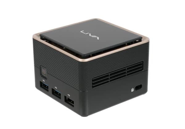 ECS LIVA Q3 Plus - Mini PC - Ryzen Embedded V1605B / 2 GHz - RAM 4 GB - SSD - eMMC 128 GB - Radeon Vega 8 - GigE - WLAN: 802.11a/b/g/n/ac, Bluetooth