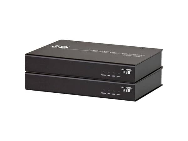 ATEN CE610A, Sender og Mottaker, Koblet med ledninger (ikke trådløs), 1920 x 1200 piksler, Metall, 40 Mbit/s, Nettverk, Kraft indikator, USB, Video