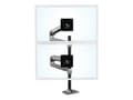 Pikkukuva 4 / 5: Ergotron LX Series LX Dual Stacking Arm Tall Pole, Puristin, 20 kg, 101,6 cm (40"), 100 x 100 mm, Korkeudensäätö, Alumiini