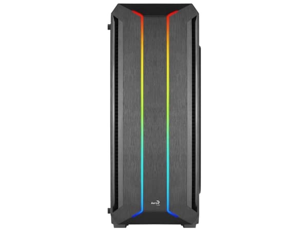 AeroCool Skyline ARGB - Mid tower - ATX - genomskinlig sidopanel (akryl) - ingen strömförsörjning (ATX) - svart - USB/ljud