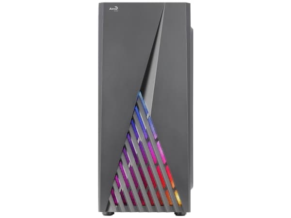 Aerocool PGS Delta - Mid tower - ATX - genomskinlig sidopanel (akryl) - ingen strömförsörjning (ATX) - svart - USB/ljud