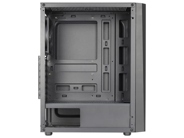 Aerocool PGS Delta - Mid tower - ATX - genomskinlig sidopanel (akryl) - ingen strömförsörjning (ATX) - svart - USB/ljud