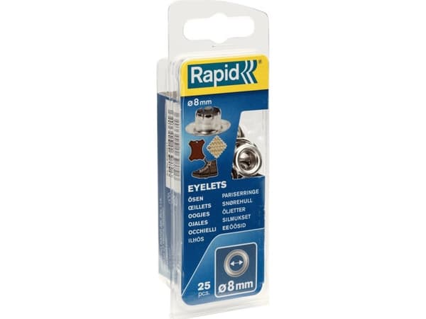 Rapid 5000411, Rengasniitti, Ruostumaton teräs, Hopea, Hopea, 8 mm, 35 mm