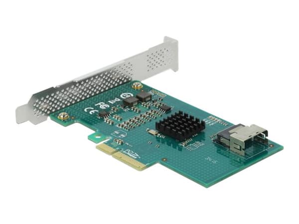 Delock - Kontrollerkort (RAID) - 4 Kanal - SATA 6Gb/s - låg profil - RAID 0, 1, 10 - PCIe 2.0 x4