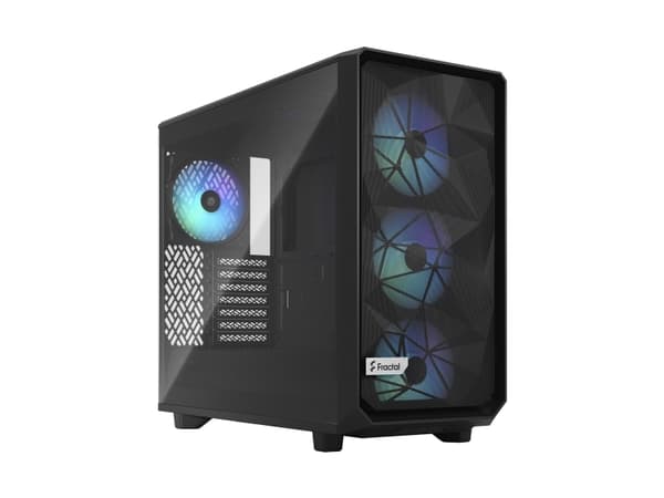 Fractal Design Meshify 2 Lite - Tower - utvidet ATX (E-ATX) - sidepanel med vindu (herdet glass) - ingen strømforsyning (ATX) - RGB sort TG lys farge