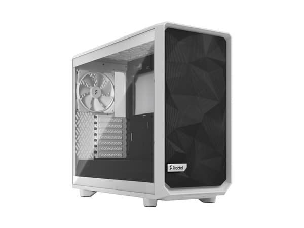 Fractal Design Meshify 2 Lite - Tower - utökad ATX - genomskinlig sidopanel (härdat glas) - ingen strömförsörjning (ATX) - vit TG genomskinlig ton -