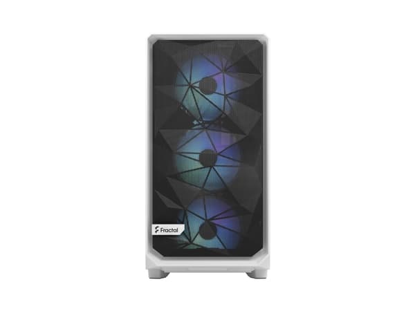 Fractal Design Meshify 2 RGB - Tower - utvidet ATX (E-ATX) - sidepanel med vindu (herdet glass) - ingen strømforsyning (ATX) - hvit TG-klar fargetone