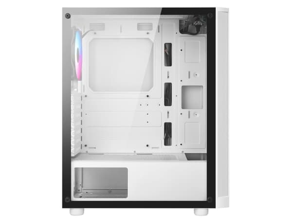 AZZA Spectra - Mid tower - ATX - genomskinlig sidopanel (härdat glas) - ingen strömförsörjning (ATX) - vit - USB/ljud