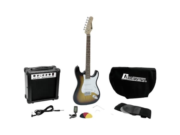 DIMAVERY EGS-1 E-Gitarren-Set, sunburst (26210103)