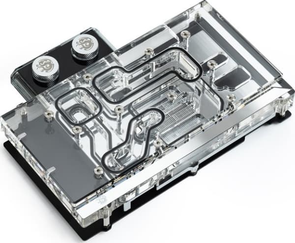 Bitspower Classic VGA, Vannblokk, Sort, Sølv, Gjennomsiktig, 3-pin, 1/4", 125 mm, 171,4 mm