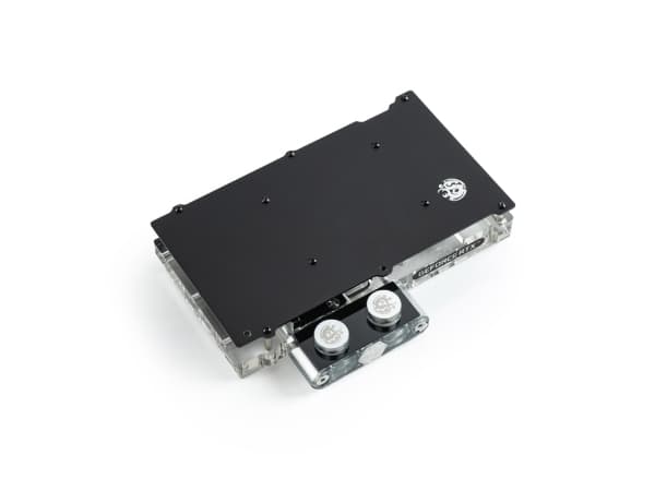 Bitspower Classic VGA, Vannblokk, Sort, Sølv, Gjennomsiktig, 3-pin, 1/4", 125 mm, 171,4 mm