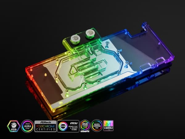 Bitspower BP-VG6900XTRD, Water block + Backplate, Akryl, Kromnikkelstål, Kopper, Sort, 1/4", Grafikkort, ASUS AURA Sync, GIGABYTE RGB Fusion, MSI Mys