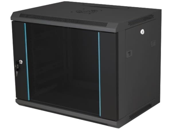 Alantec väggmonterat 19-tums 12U-skåp (SW-12U-600-450-N-DSJ-OP-RP-FC)