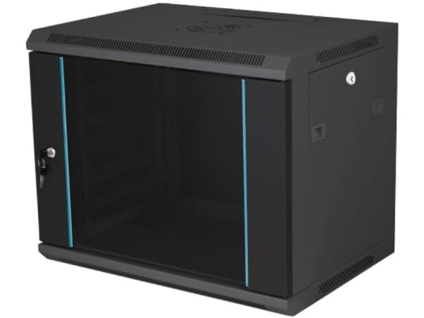 Alantec väggmonterat 19-tums 12U-skåp (SW-12U-600-450-N-DSJ-OP-RP-FC)