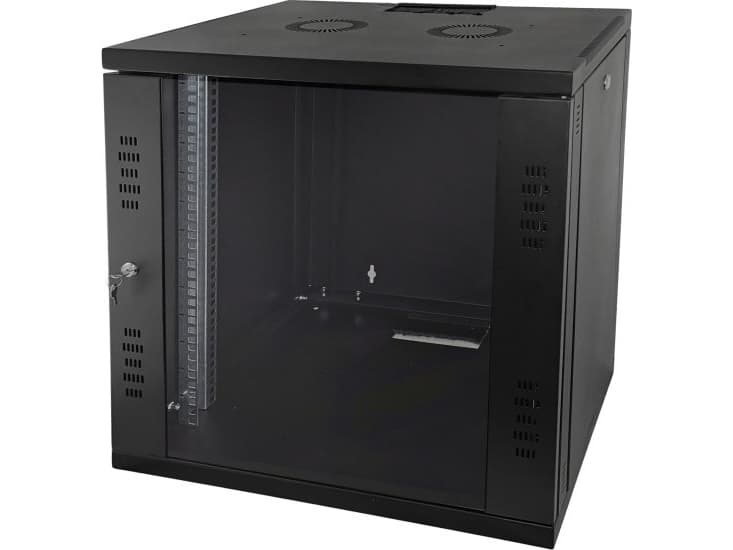 Alantec väggmonterat 19-tums 12U-skåp (SW-12U-600-450-N-DSJ-OP-RP-FC)