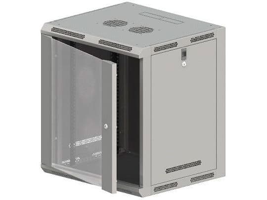 ALANTEC - Skåp - väggmontering, golvmontering - grå - 12U - 19"