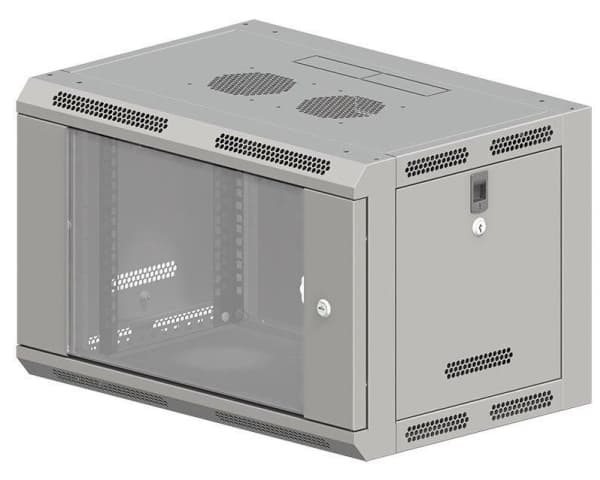 ALANTEC - Skap - veggmonterbar - grå - 9U - 19"