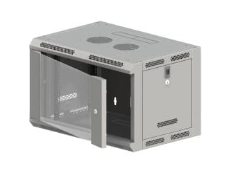 ALANTEC - Skåp - väggmontering - grå - 6U - 19"