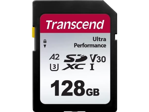 Transcend 340S - Flashminnekort - 128 GB - A2 / Video Class V30 / UHS-I U3 - SDXC UHS-I