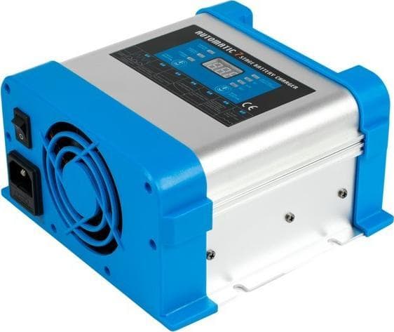 AZO Digitaalinen 24V verkkovirtalaturi BC-20 PRO 10A akuille (230V/24V) LCD 7-portainen lataus LCD-näyttö