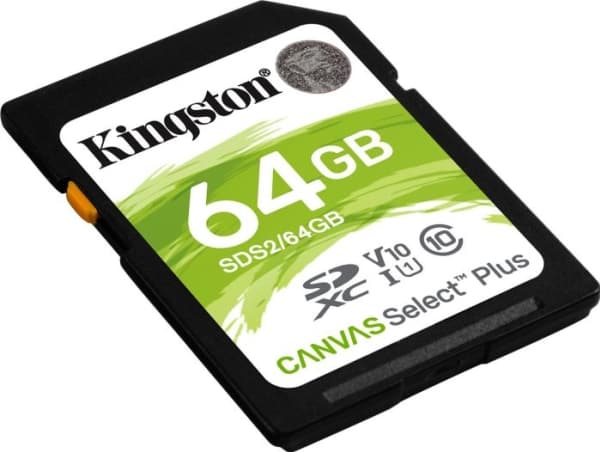 Kingston Canvas Select Plus - Flashminnekort - 64 GB - Video Class V10 / UHS-I U1 / Class10 - SDXC UHS-I