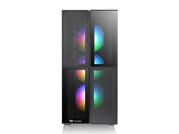 Thermaltake Versa T26 TG ARGB, Midi Tower, PC, Musta, ATX, EATX, mikro ATX, Mini-ITX, SPCC, Pelaaminen