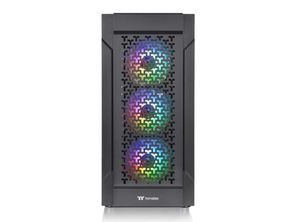 Thermaltake Versa T27 TG ARGB - Mid tower - utvidet ATX (E-ATX) - sidepanel med vindu (herdet glass) - ingen strømforsyning (PS/2) - svart - USB/lyd