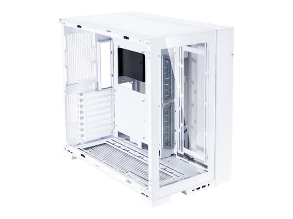 Lian Li O11 Dynamic Evo - Tower - utvidet ATX (E-ATX) - sidepanel med vindu (herdet glass) - ingen strømforsyning - hvit - USB/lyd