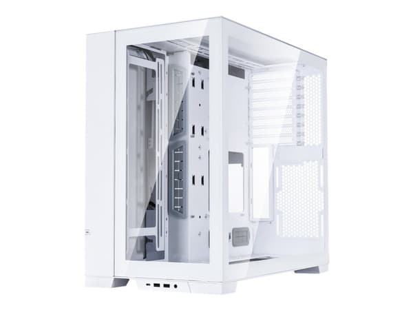 Lian Li O11 Dynamic Evo - Tower - utvidet ATX (E-ATX) - sidepanel med vindu (herdet glass) - ingen strømforsyning - hvit - USB/lyd