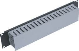 Triton 19" panel 2U with cable trunking, Musta, 2U